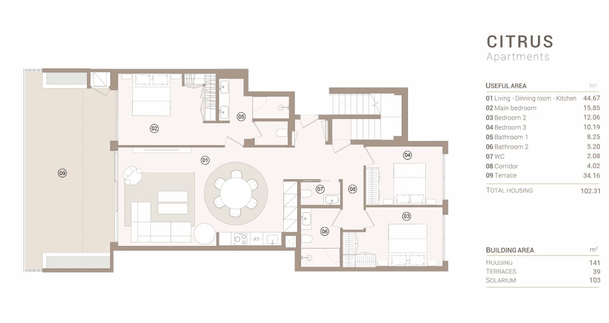 3 sypialnia Mieszkanie na sprzedaż w Orihuela Costa z basenem garażem - 935 000 € (Ref: 10060856)