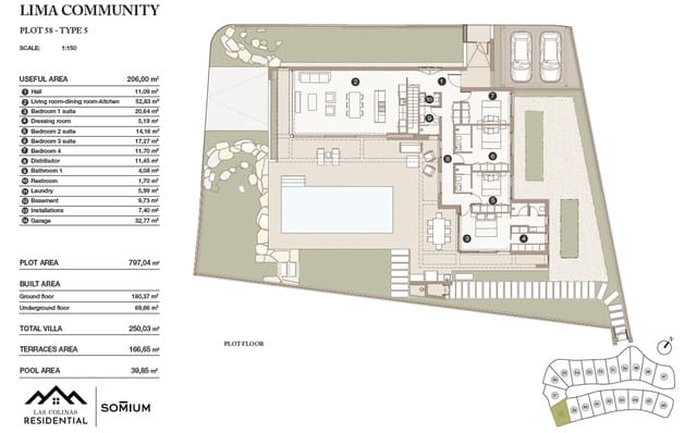 3 soveværelse Villa til salg i Las Colinas Golf, Orihuela med swimmingpool - € 1.575.000 (Ref: 9694313)