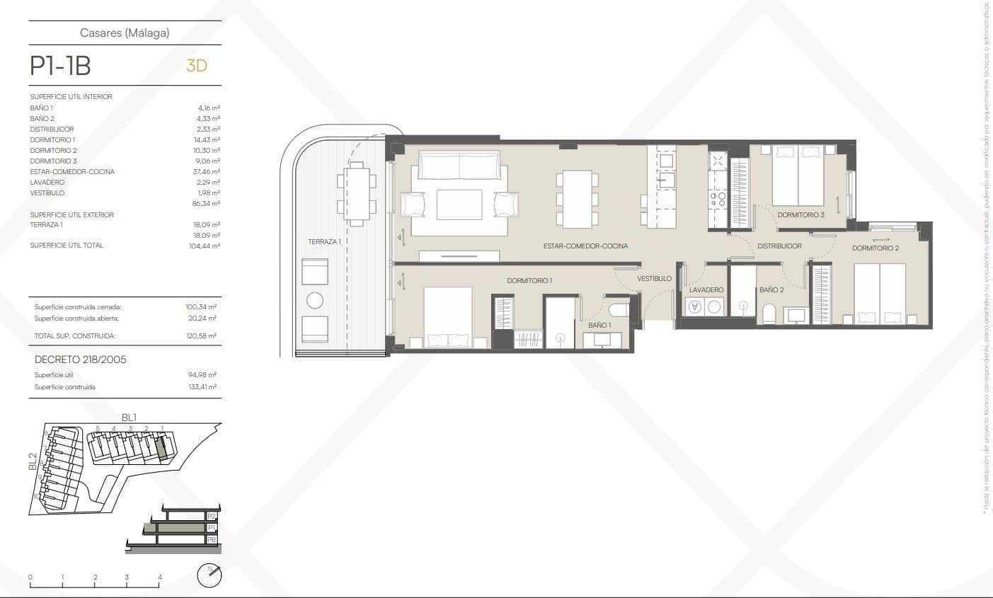 3 soveværelse Lejlighed til salg i Casares - € 440.000 (Ref: 9364288)