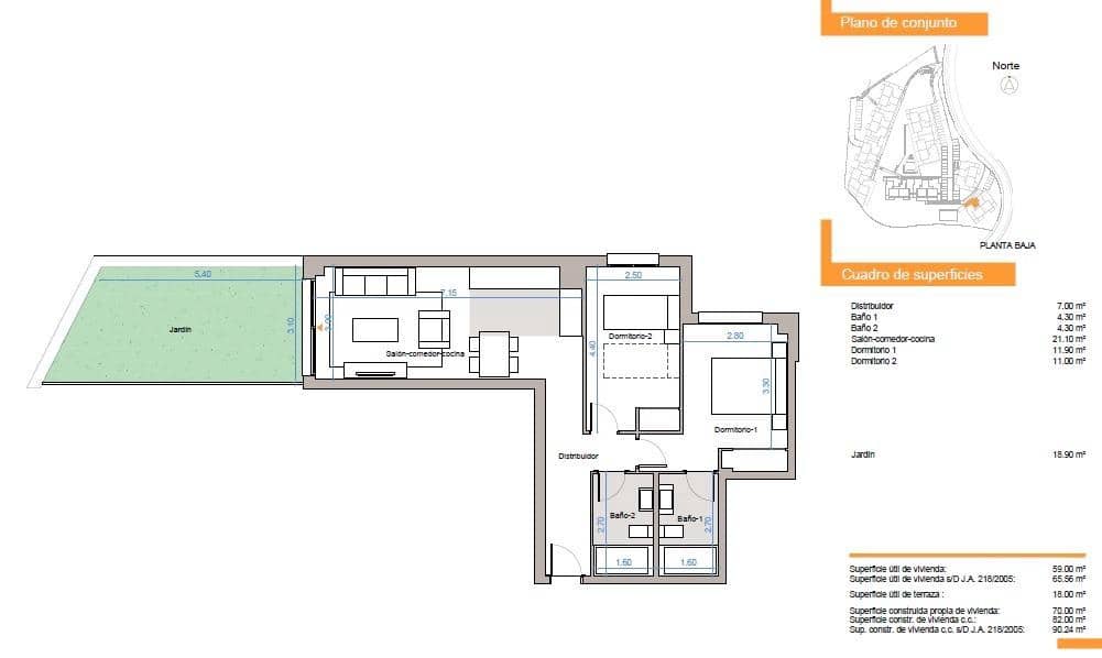 2 sovrum Lägenhet till salu i Caleta de Velez - 279 300 € (Ref: 9364380)