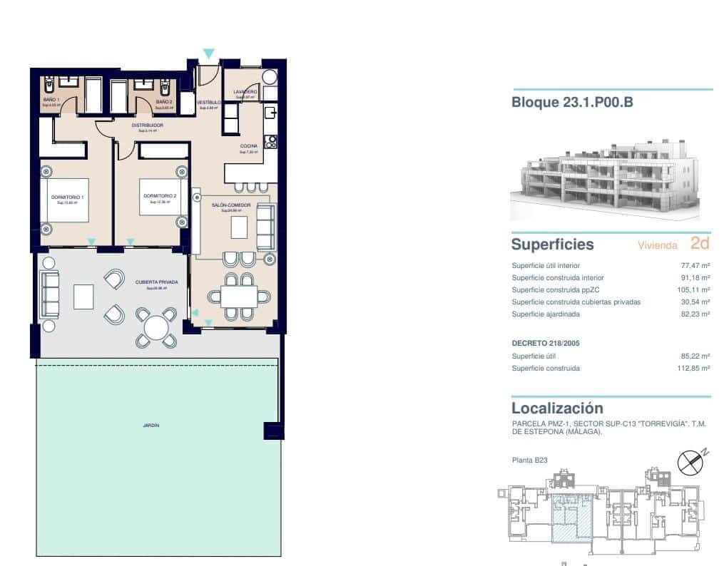 Apartamento de 2 habitaciones en New Golden Mile en venta - 432.000 € (Ref: 9364655)