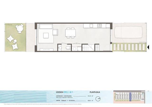 2 bedroom Townhouse for sale in Guardamar del Segura - € 299,900 (Ref: 9366810)
