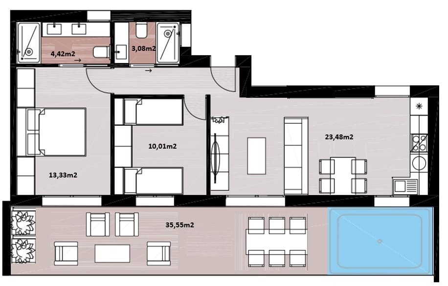 3 chambre Penthouse à vendre à Estepona - 680 000 € (Ref: 9380301)