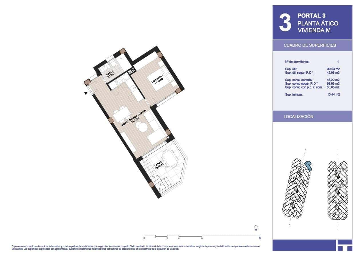 1 sypialnia Penthouse na sprzedaż w El Morche - 268 000 € (Ref: 9429271)