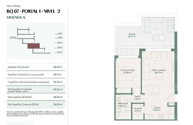 1 Zimmer Apartment zu verkaufen in Mijas pueblo, Mijas - 345.000 € (Ref: 9575434)