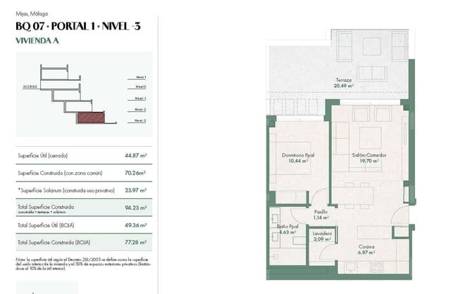 1 quarto Apartamento para venda em Mijas pueblo, Mijas - 340 000 € (Ref: 9575436)