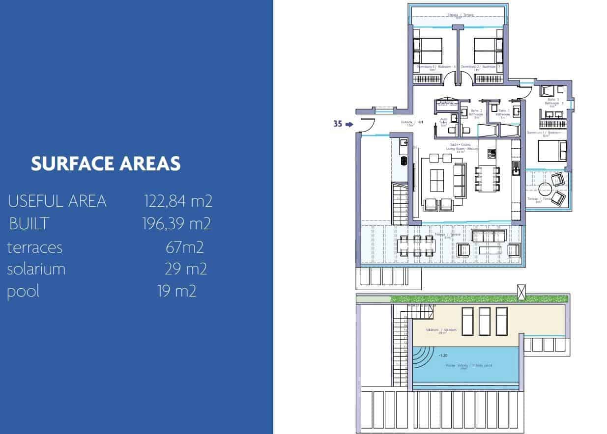 3 chambre Penthouse à vendre à Estepona - 1 100 000 € (Ref: 9602417)