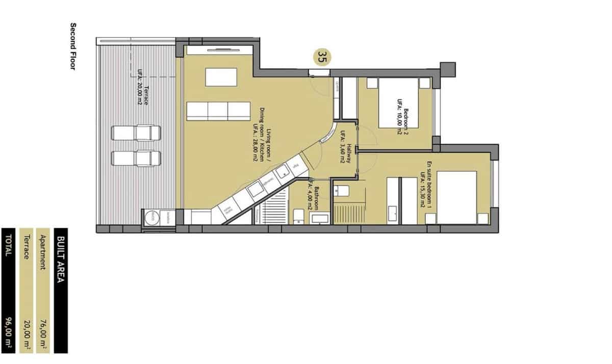 2 soveværelse Lejlighed til salg i Las Colinas Golf - € 359.000 (Ref: 9643149)