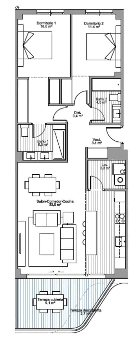 2 bedroom Apartment for sale in Torremolinos with garage - € 1,075,000 (Ref: 9688722)