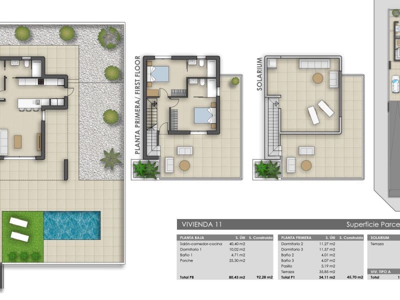 3 slaapkamer Villa te koop in Pilar de la Horadada - € 489.000 (Ref: 9703467)