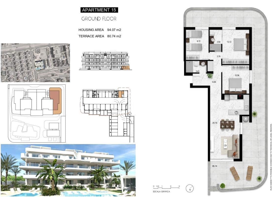 3 camera da letto Appartamento in vendita in Orihuela - 369.000 € (Rif: 9703582)
