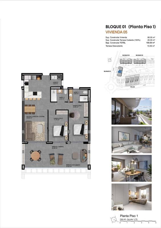 2 bedroom Apartment for sale in Finestrat - € 375,000 (Ref: 9703715)