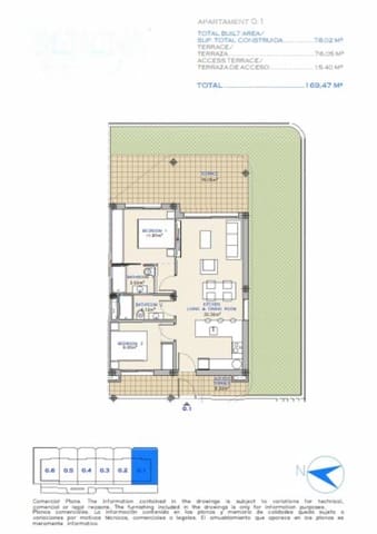 2 soveværelse Lejlighed til salg i Centro, Los Alcázares - € 265.000 (Ref: 9703854)