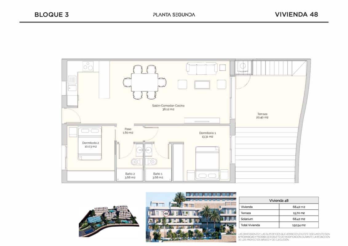 Apartamento de 2 habitaciones en Finestrat en venta - 332.400 € (Ref: 9704272)
