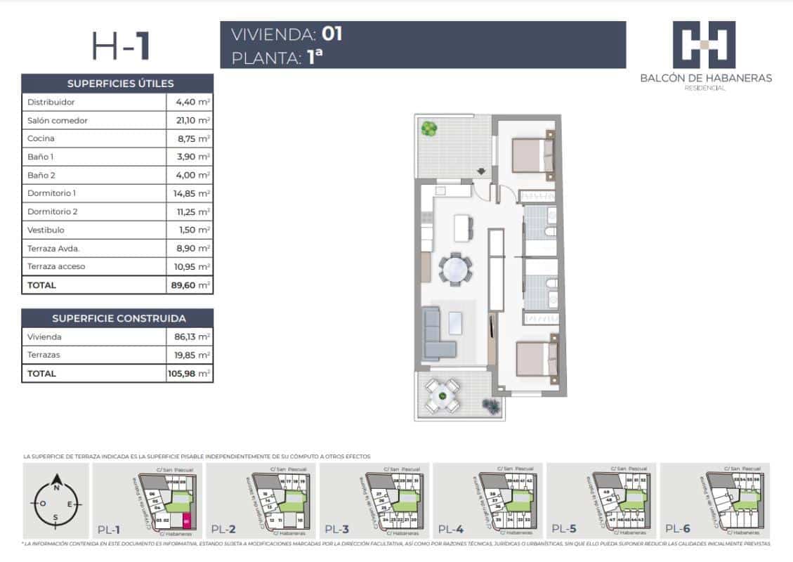 Apartamento de 2 habitaciones en Torrevieja en venta - 315.000 € (Ref: 9706688)