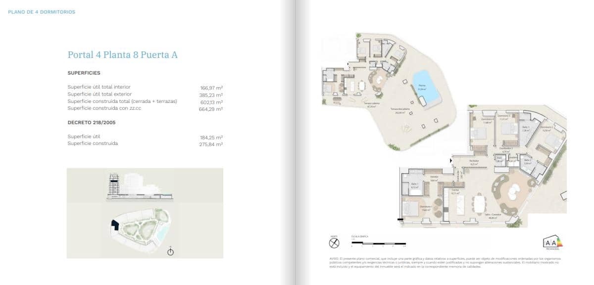 1 quarto Apartamento para venda em Malaga cidade - 719 000 € (Ref: 9707105)