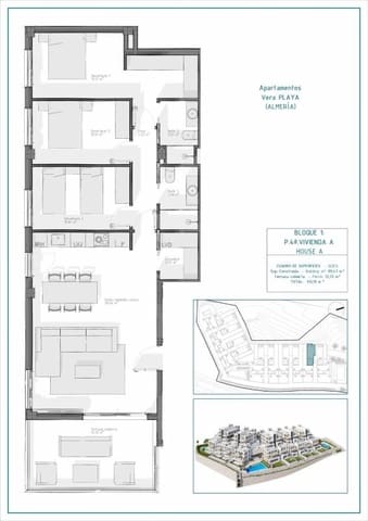 3 sovrum Lägenhet till salu i Puerto Vera - Las Salinas, Vera - 345 000 € (Ref: 9729702)
