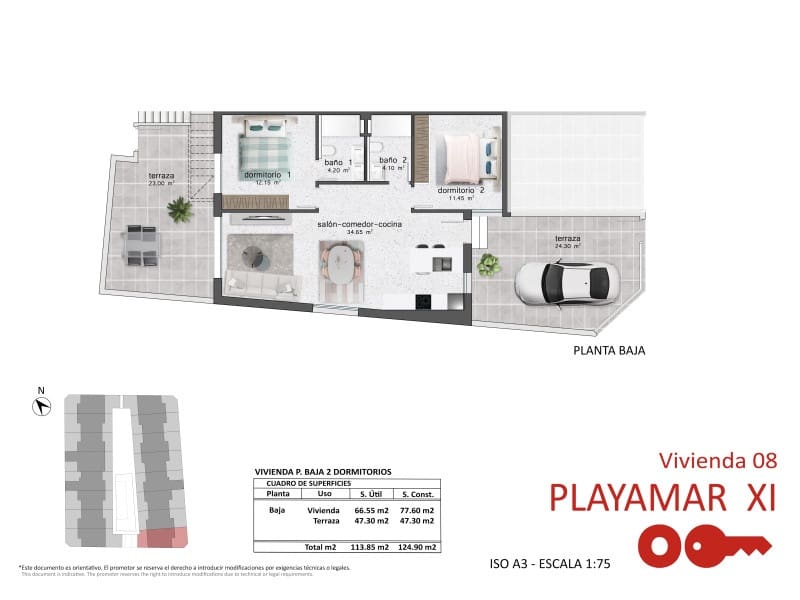 Apartamento de 3 habitaciones en Pilar de la Horadada en venta - 395.900 € (Ref: 9731390)