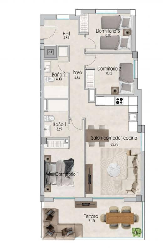 Apartamento de 3 habitaciones en Santa Pola en venta - 570.000 € (Ref: 9745191)