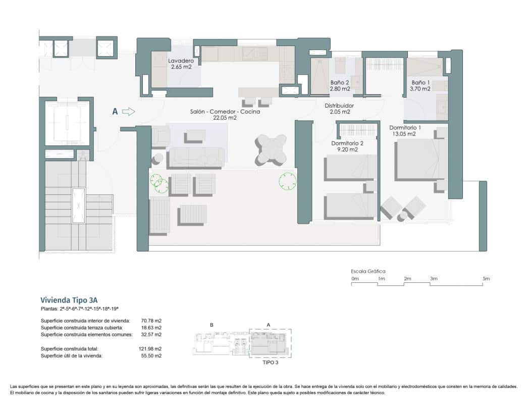 2 sovrum Lägenhet till salu i Benidorm - 435 450 € (Ref: 9745804)