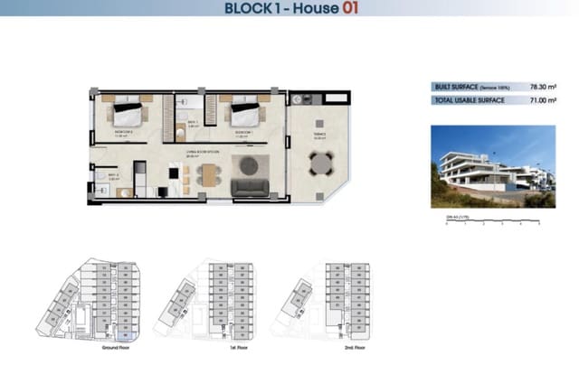 2 bedroom Apartment for sale in La Marina del Pinet, Elche / Elx - € 265,000 (Ref: 9800858)