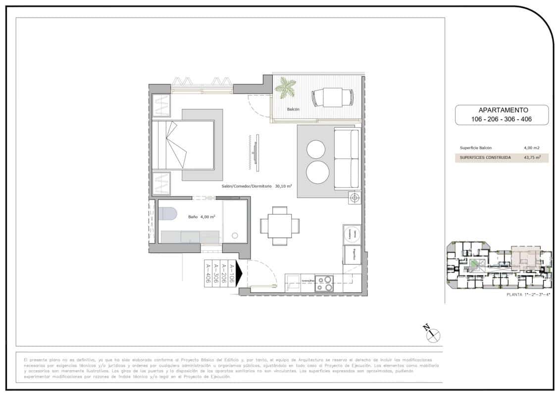 1 Zimmer Apartment zu verkaufen in Lo Pagan - 149.900 € (Ref: 9815302)