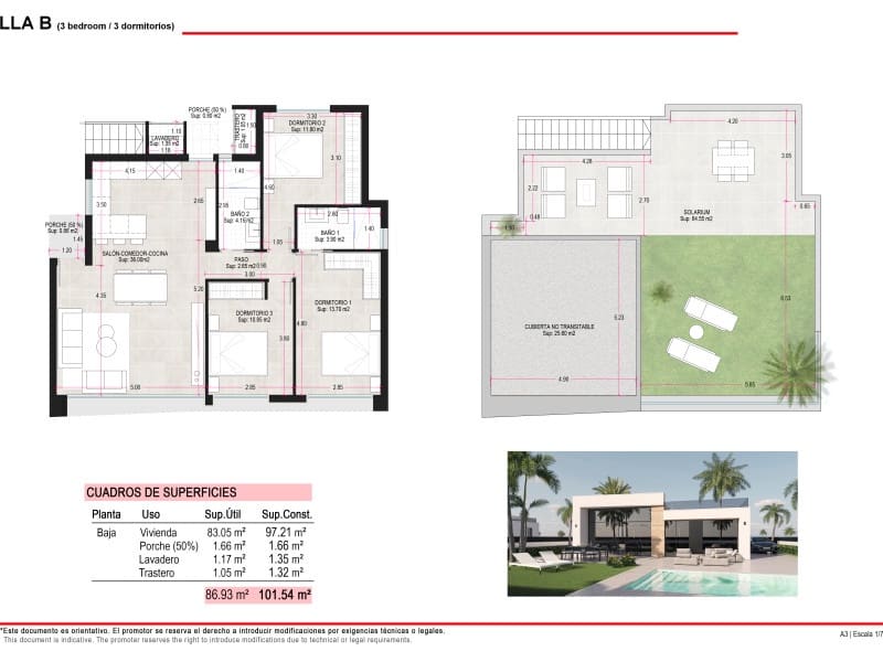 3 camera da letto Villa in vendita in Alhama de Murcia - 345.000 € (Rif: 9815314)