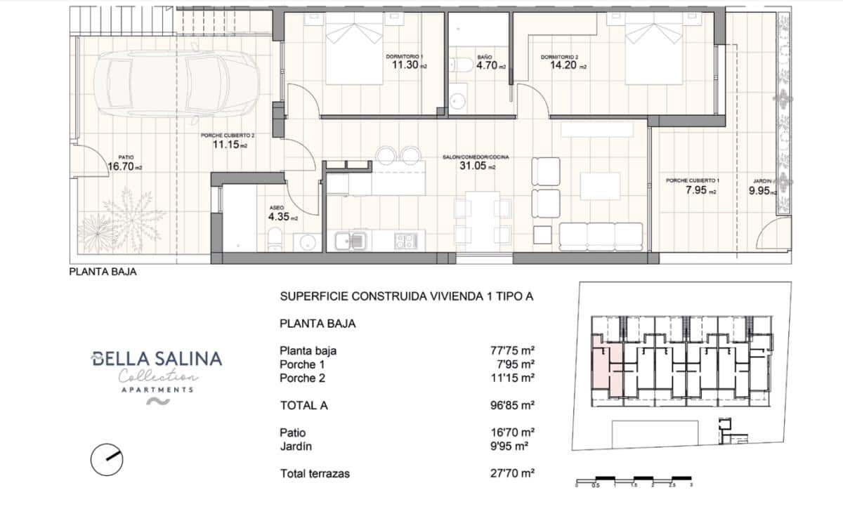 1 Zimmer Apartment zu verkaufen in Pilar de la Horadada - 159.900 € (Ref: 9850661)