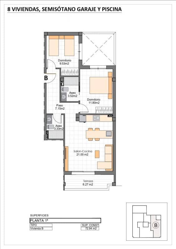 2 bedroom Apartment for sale in Mazarron - € 115,000 (Ref: 9867969)
