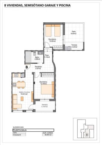 2 slaapkamer Appartement te koop in Mazarrón ciudad, Mazarrón - € 105.000 (Ref: 9867970)