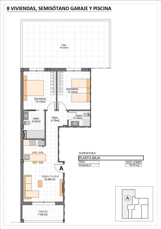 2 bedroom Apartment for sale in Mazarron - € 127,500 (Ref: 9867971)
