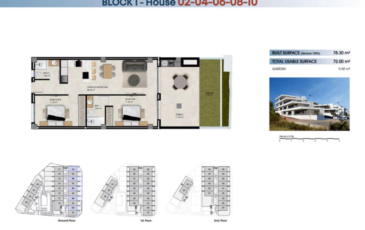 2 soverom Leilighet til salgs i La Marina del Pinet med svømmebasseng - € 248 000 (Ref: 9869748)