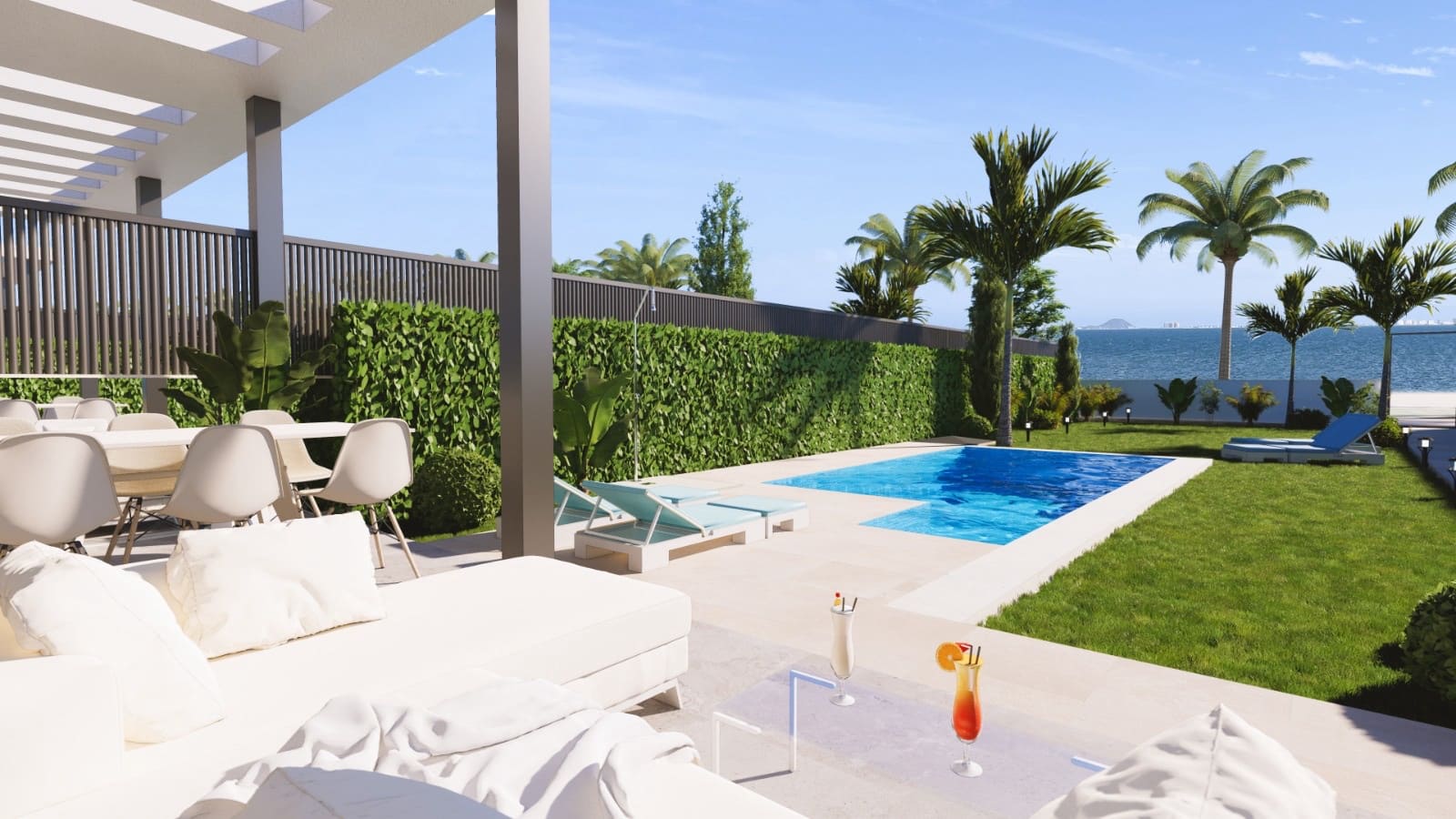 Adosado de 3 habitaciones en Los Alcázares en venta con piscina - 1.390.000 € (Ref: 9885632)