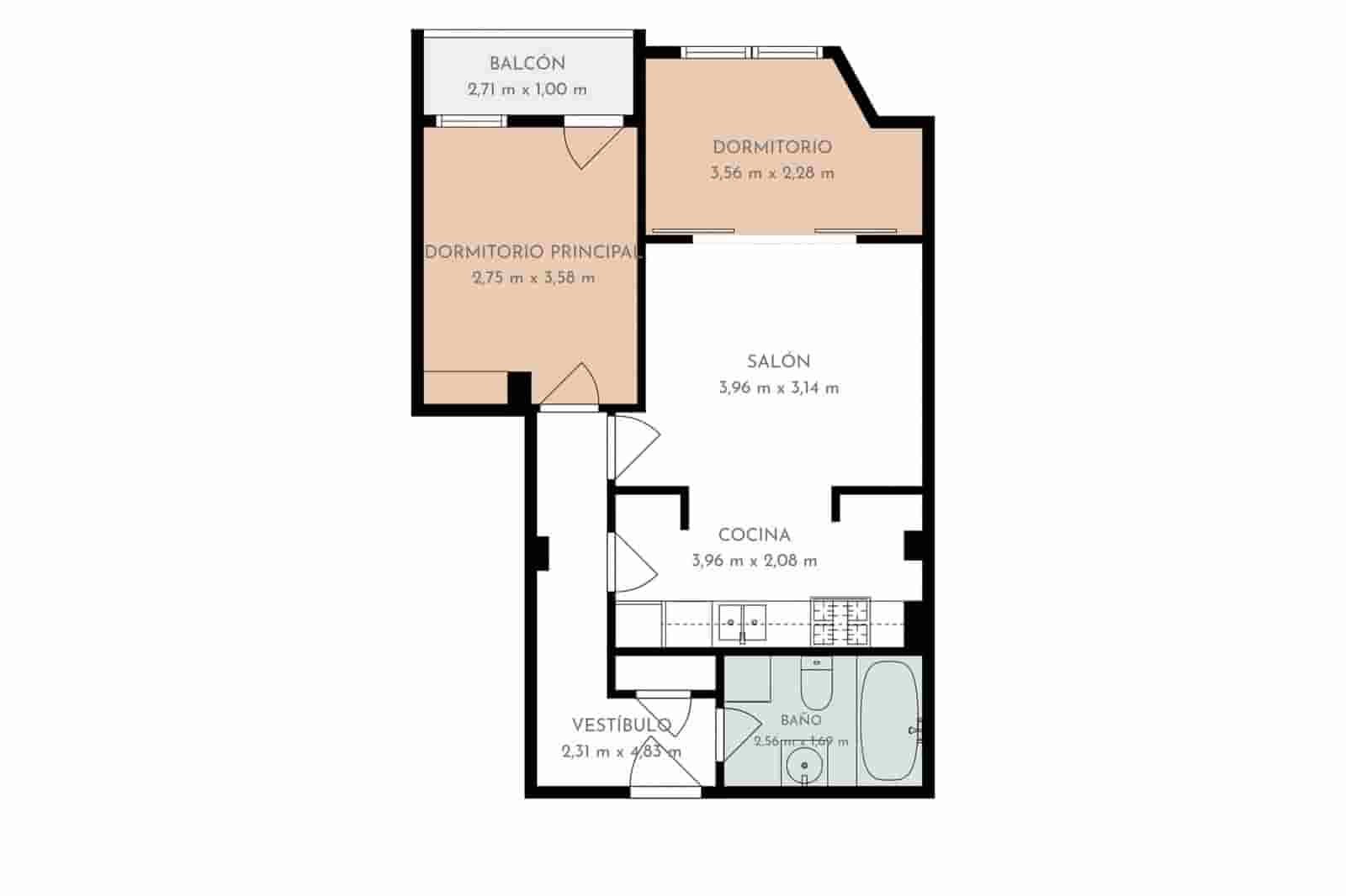 2 sypialnia Mieszkanie na sprzedaż w Roses - 169 500 € (Ref: 10076573)