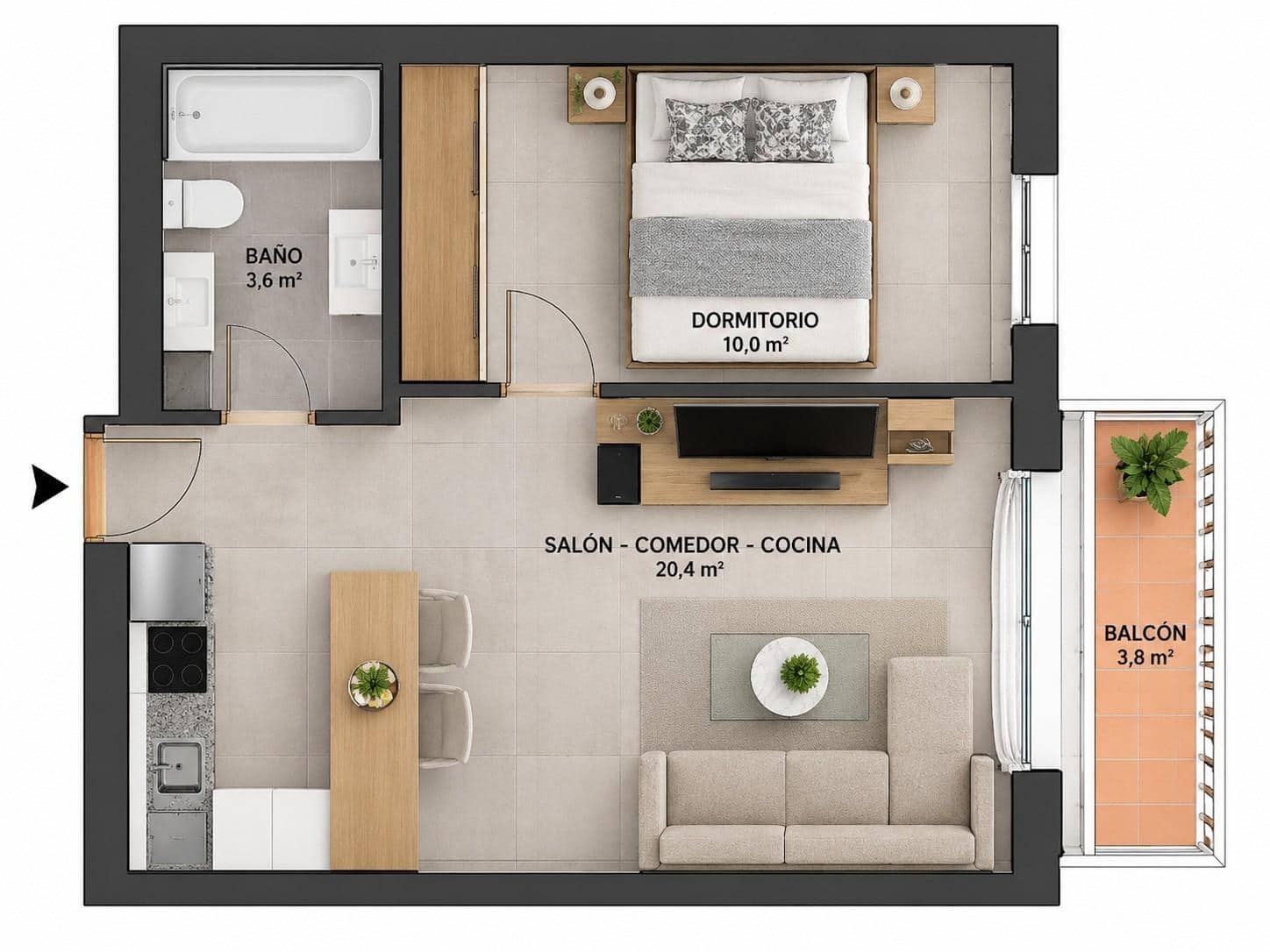 1 soveværelse Lejlighed til salg i Roses med garage - € 190.000 (Ref: 10183061)