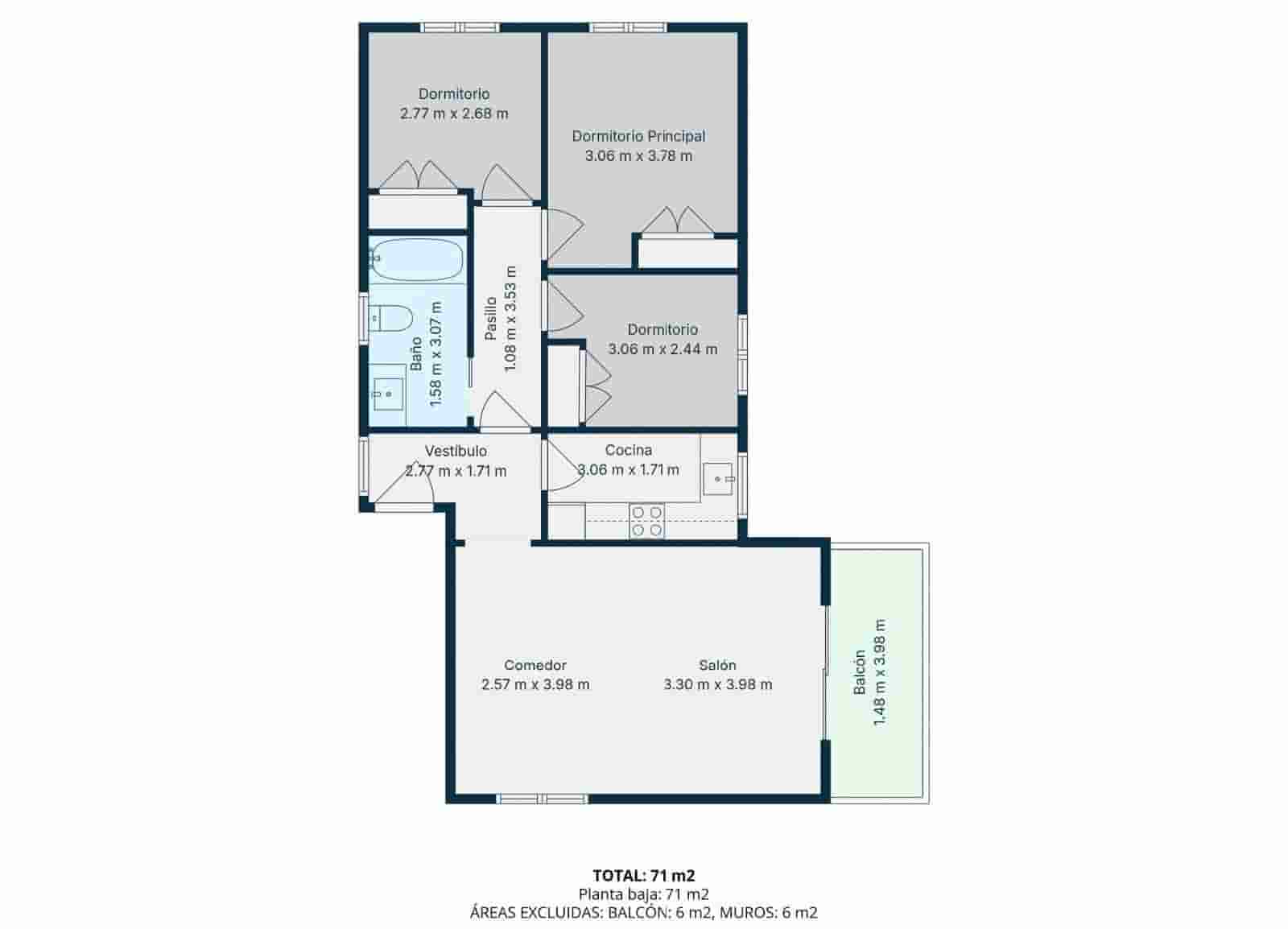 3 bedroom Flat for sale in Roses with pool - € 215,000 (Ref: 9427906)