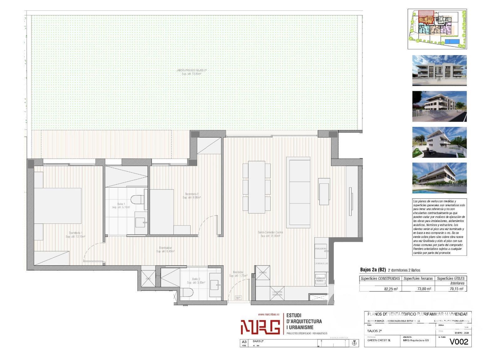 2 slaapkamer Flat te koop in Platja d'Aro met zwembad garage - € 515.000 (Ref: 9939046)
