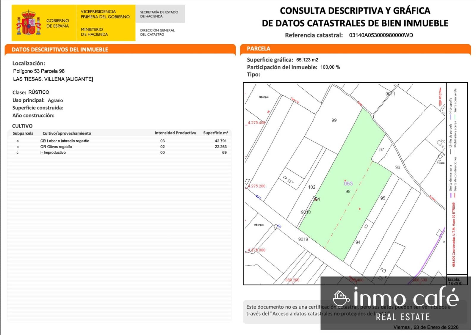 Grunde uden byggetilladelser til salg i Villena - € 170.000 (Ref: 9665467)