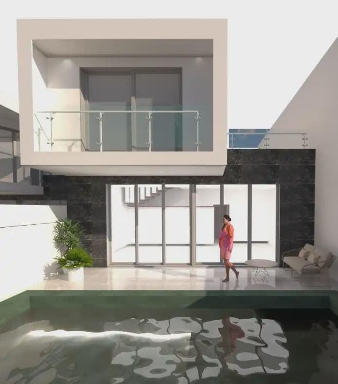 2 makuuhuone Huvila myytävänä paikassa La Oliva mukana uima-altaan 
autotalli - 454 000 € (Ref: 9759338)