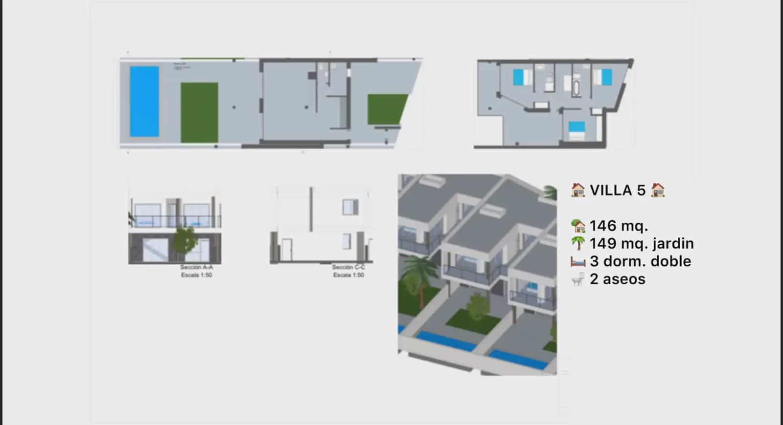 3 sovrum Villa till salu i La Oliva med pool garage - 588 000 € (Ref: 9759350)