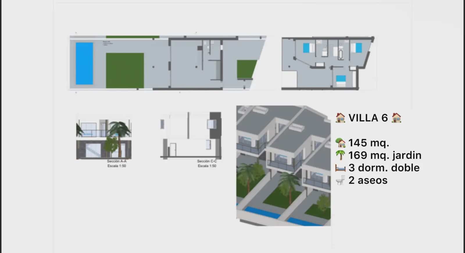 3 sovrum Villa till salu i La Oliva med pool - 609 000 € (Ref: 9759351)