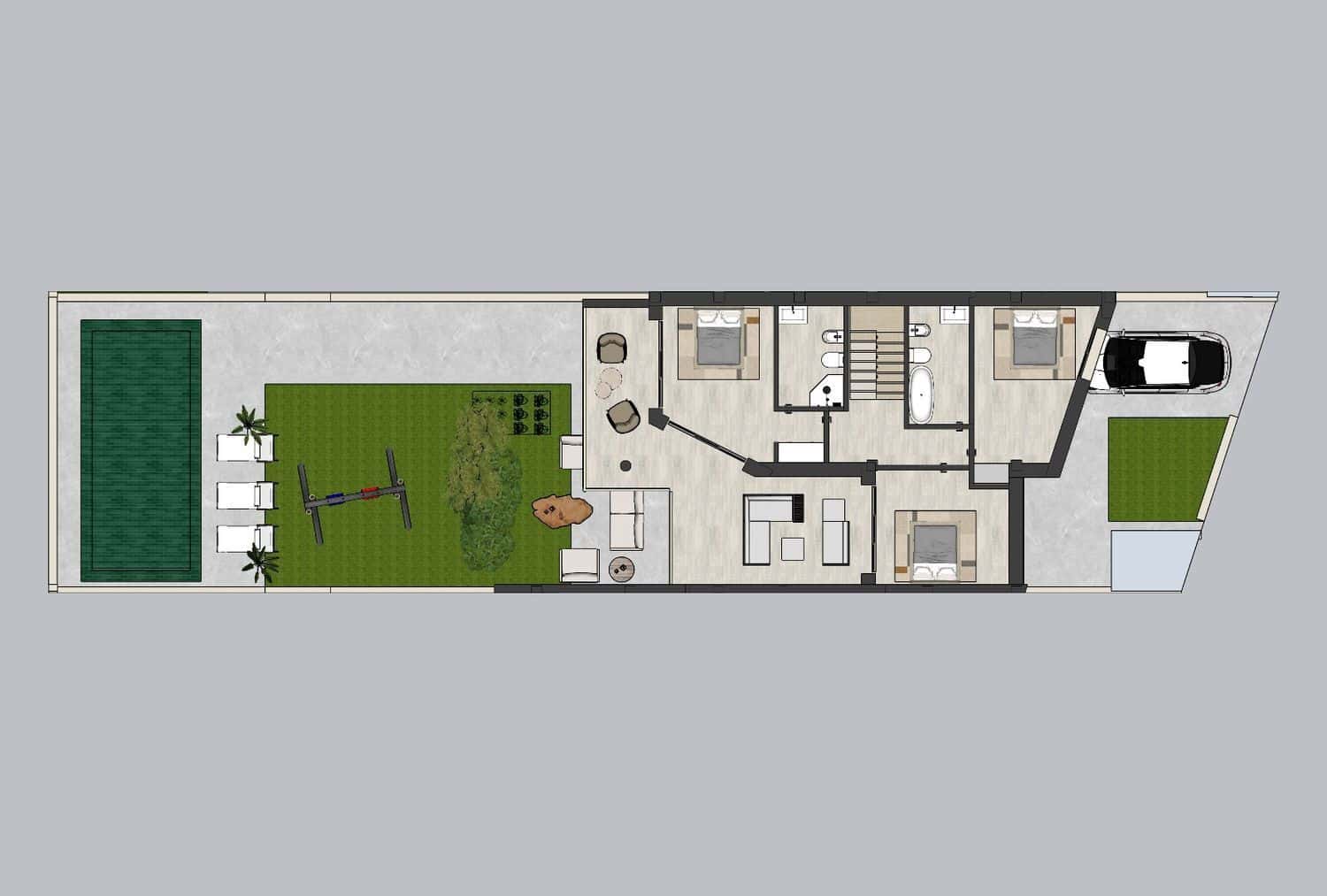 3 makuuhuone Huvila myytävänä paikassa La Oliva mukana uima-altaan - 629 000 € (Ref: 9952947)