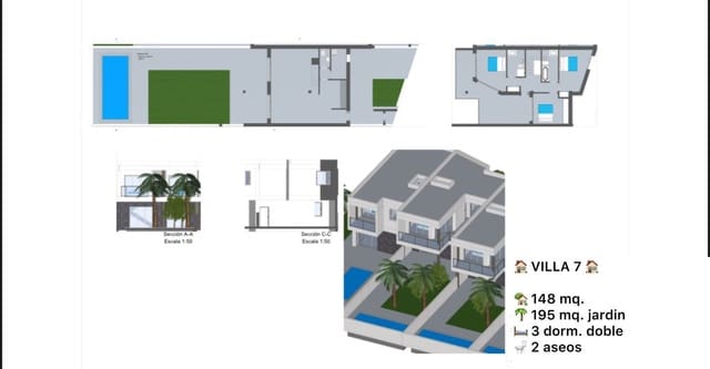 3 makuuhuone Huvila myytävänä paikassa La Oliva mukana uima-altaan - 629 000 € (Ref: 9952947)