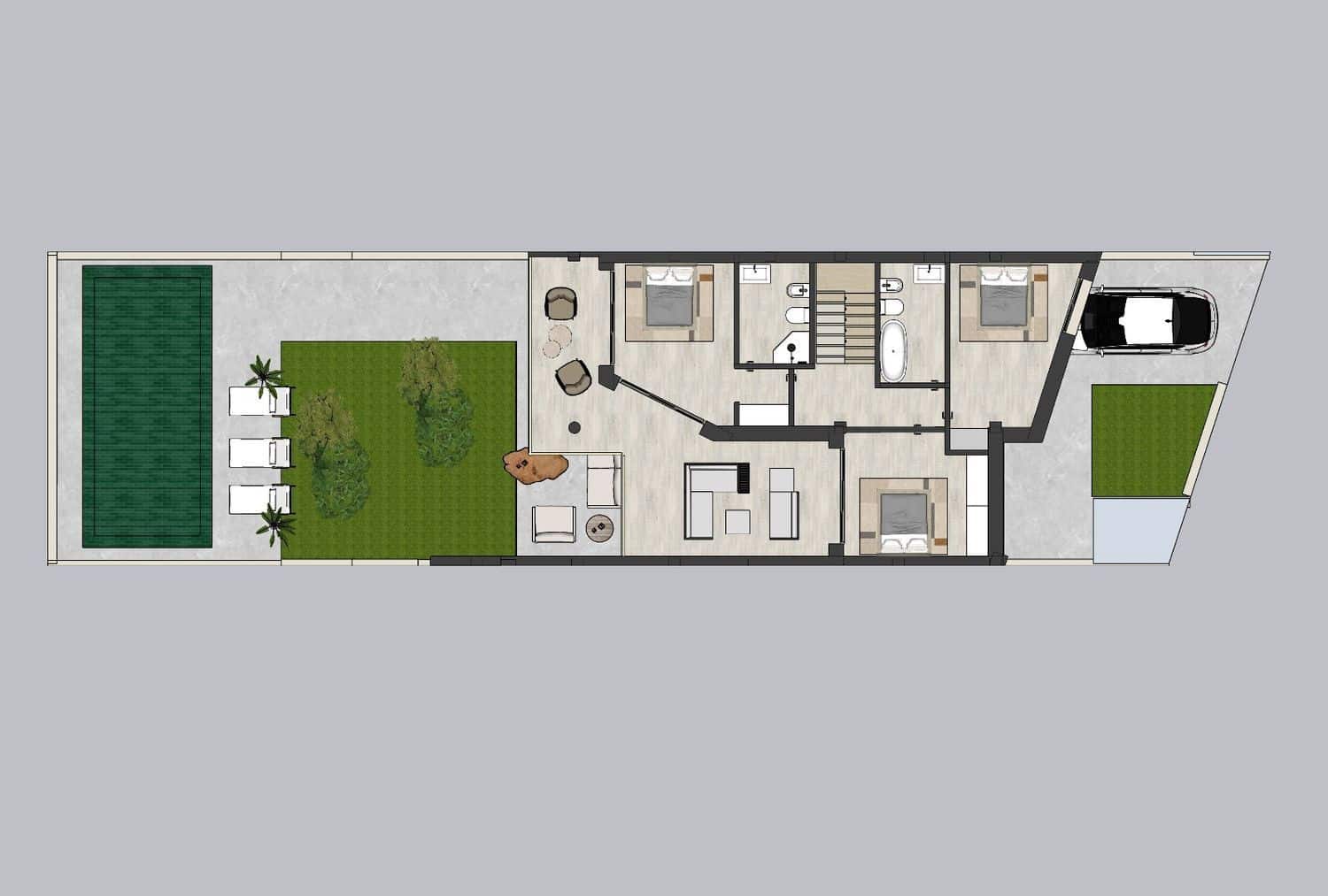 3 makuuhuone Huvila myytävänä paikassa La Oliva mukana uima-altaan - 609 000 € (Ref: 9952948)