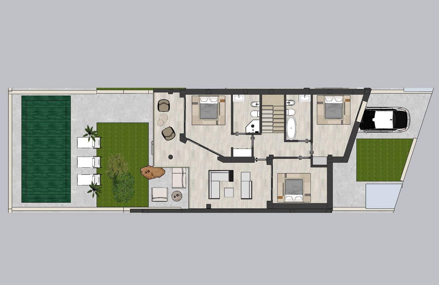 3 makuuhuone Huvila myytävänä paikassa La Oliva mukana uima-altaan - 588 000 € (Ref: 9952949)