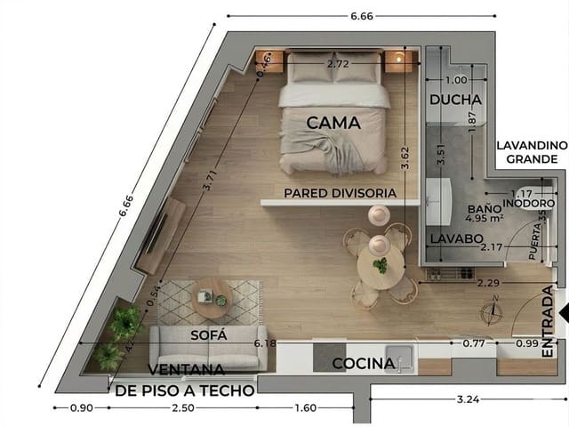 1 soverom Leilighet til salgs i Santa Catalina - Canteras, Las Palmas de Gran Canaria - € 183 330 (Ref: 9970676)