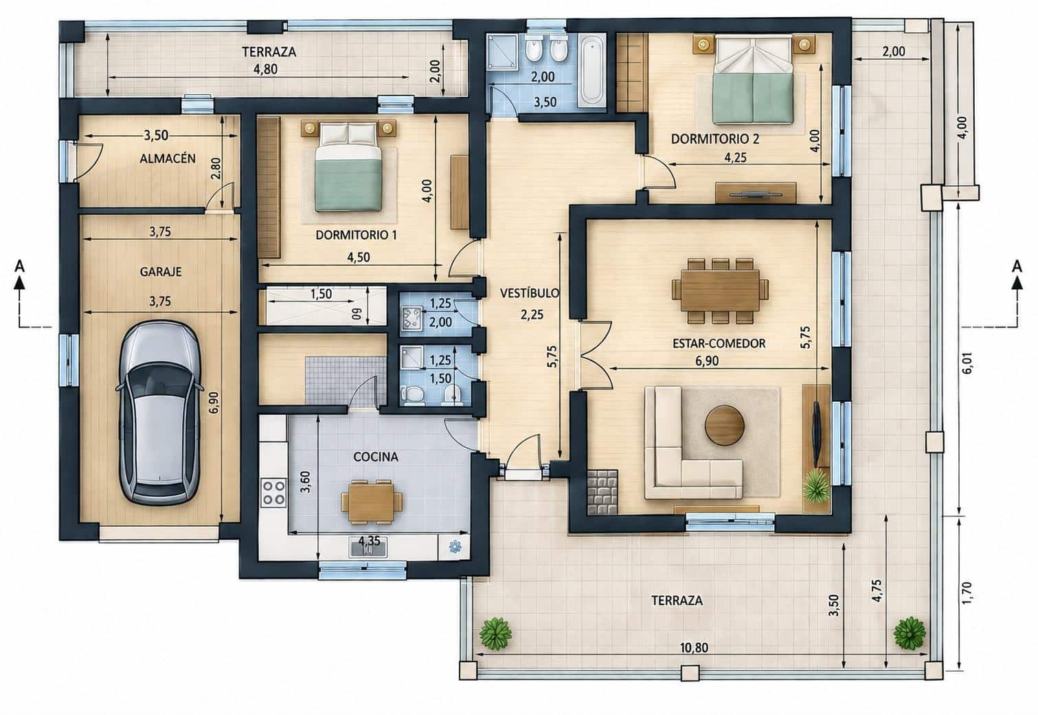 2 bedroom Villa for sale in La Nucia - € 380,000 (Ref: 9029543)