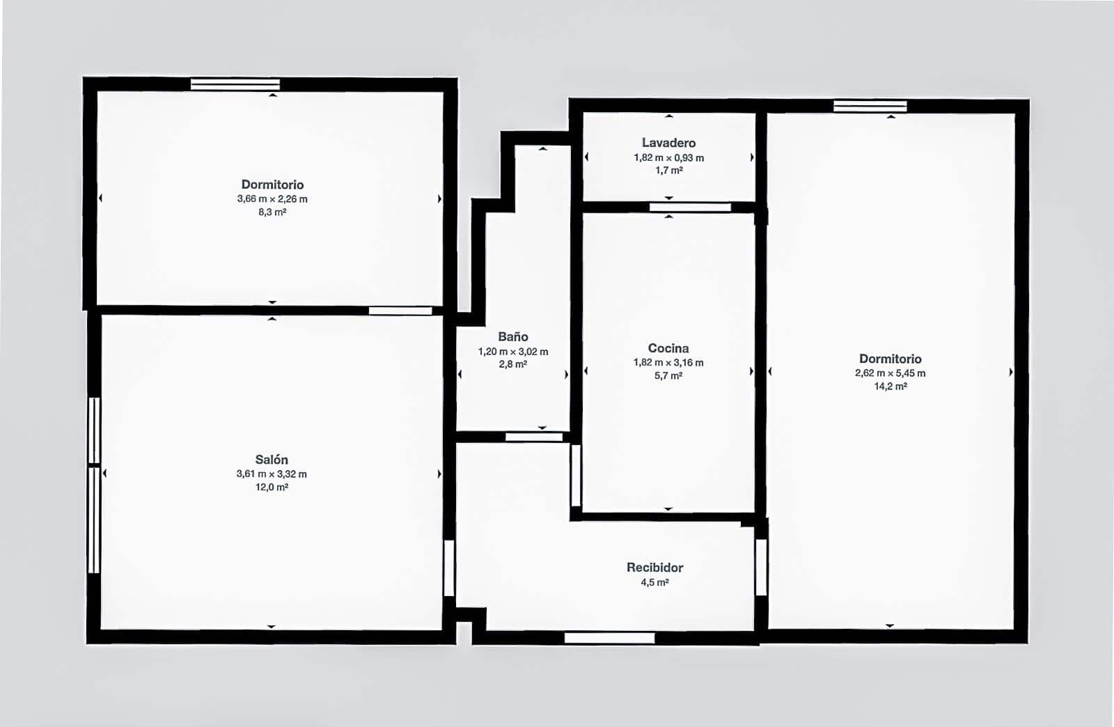 2 Zimmer Wohnung zu verkaufen in Palma de Mallorca - 179.900 € (Ref: 9398728)