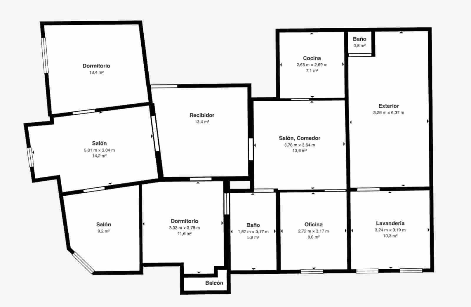 4 Zimmer Wohnung zu verkaufen in Palma de Mallorca - 445.000 € (Ref: 9652057)