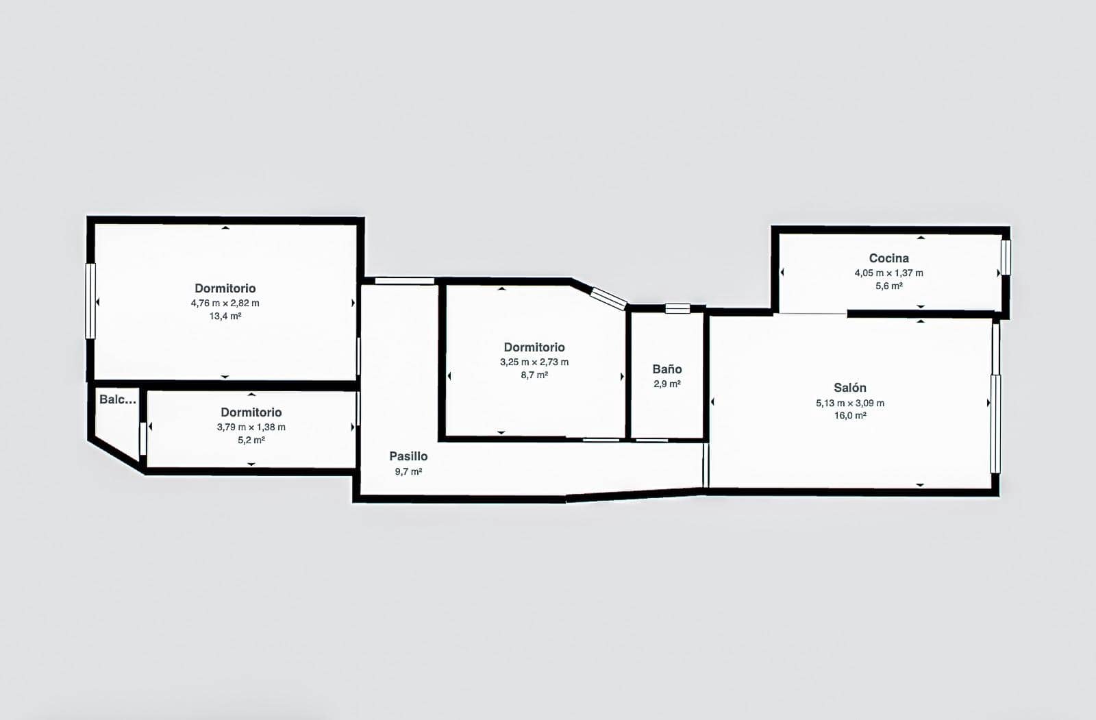 3 sovrum Lägenhet till salu i Palma de Mallorca - 375 000 € (Ref: 9679902)